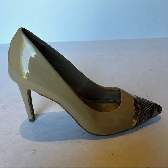 Christian Siriano for Payless Women's Heels Tan/Snakeskin Toe Size 6 1/2 - Picture 4 of 9